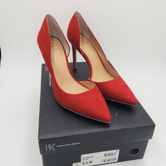 INC Kenjay D'orsay stilleto heels red size 6.5M - Picture 11 of 11
